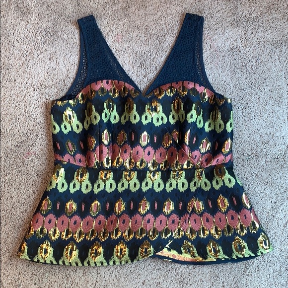 🦩🚨HD @ Anthropologie Peplum Tank🚨🦩 - Picture 1 of 7